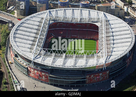 aerial view of The Emirates Stadium, home of Arsenal football club, London N5 Stock Photo