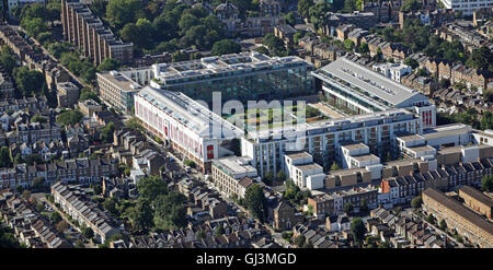 aerial view of the Highbury Square Development, former home of Arsenal FC, London N5 Stock Photo