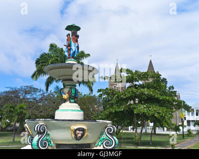 dh Basseterre ST KITTS CARIBBEAN Independence Square park fountain Stock Photo