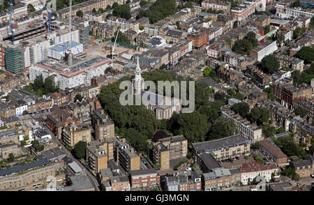 aerial view of one of London's many parish churches Stock Photo