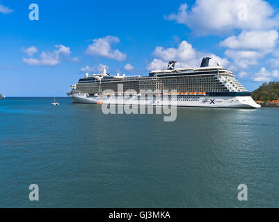 dh  CRUISE SHIP CARIBBEAN Celebrity X cruise liner Basseterre St Kitts Stock Photo