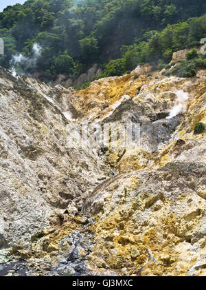 dh Sulphur Springs ST LUCIA CARIBBEAN Volcanic landscape smoking sulphur vents Stock Photo