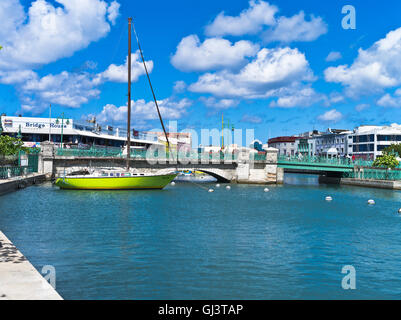 dh Bridgetown BARBADOS CARIBBEAN Careenage anchorage yacht boat harbour Chamberlain bridge Stock Photo