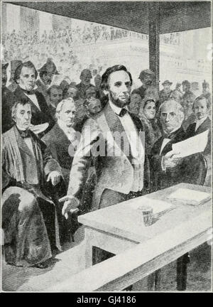 Life of Abraham Lincoln, illustrated - a biographical sketch of President Lincoln taken from Abbott's 'Lives of the Presidents,' and containing sixty half-tone illustrations and portraits (1875) Stock Photo