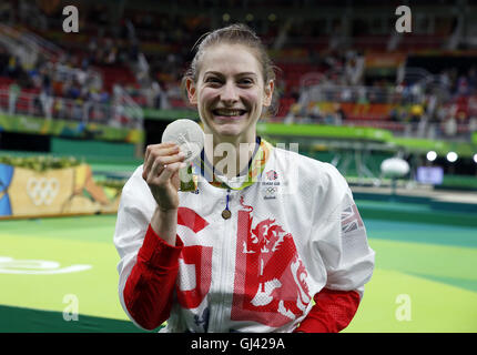 Great Britain’s Bryony Page On The Podium With Her Gold Medal Following ...