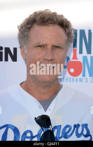 Los Angeles, California, USA. 11th August, 2016. Will Ferrell at Clayton Kershaw's Ping Pong 4 Purpose Celebrity Tournament to Benefit Kershaw's Challenge, Dodger Stadium, Los Angeles, CA 08-11-16 David Edwards/MediaPunch Credit:  MediaPunch Inc/Alamy Live News Stock Photo