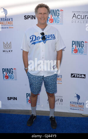 Los Angeles, California, USA. 11th August, 2016. Will Ferrell at Clayton Kershaw's Ping Pong 4 Purpose Celebrity Tournament to Benefit Kershaw's Challenge, Dodger Stadium, Los Angeles, CA 08-11-16 David Edwards/MediaPunch Credit:  MediaPunch Inc/Alamy Live News Stock Photo