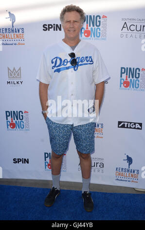 Los Angeles, California, USA. 11th August, 2016. Will Ferrell at Clayton Kershaw's Ping Pong 4 Purpose Celebrity Tournament to Benefit Kershaw's Challenge, Dodger Stadium, Los Angeles, CA 08-11-16 David Edwards/MediaPunch Credit:  MediaPunch Inc/Alamy Live News Stock Photo