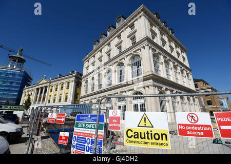 Poundbury, Dorset, UK Poundbury, Dorset, UK. 12th Aug, 2016. Pub, hotel and restaurant named after the Duchess of Cornwall Credit:  Dorset Media Service/Alamy Live News Stock Photo