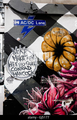 Street art in AC/DC Lane, Melbourne, Australia Stock Photo - Alamy
