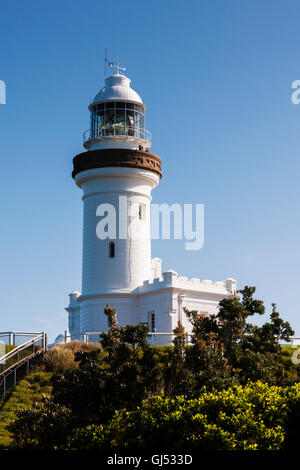 Cape Byron Lighthouse in Byron Bay. Stock Photo