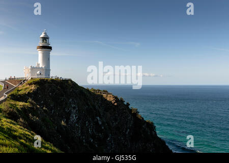 Cape Byron Lighthouse in Byron Bay. Stock Photo