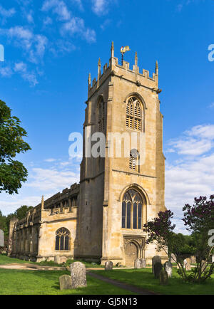 dh St Peters church WINCHCOMBE GLOUCESTERSHIRE Parish churches belfry tower churchyard gravestones Norman church cotswolds village england uk exterior Stock Photo