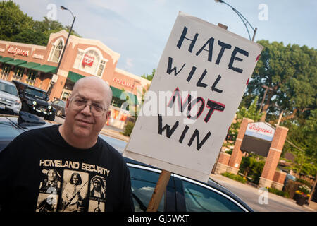 Southsiders For Peace held a vigil to honor the LGBTQ victims in Orlando, following the mass shooting at Pulse Nightclub. Stock Photo