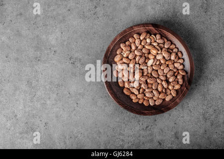 dried beans in bowl viewed from above Stock Photo