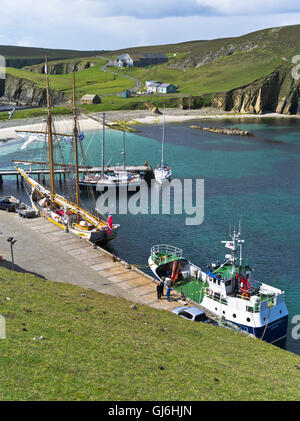 dh Good Shepherd IV NORTH HAVEN HARBOUR FAIR ISLE  SCOTLAND Island Ferry Tall ship mail boat yachts