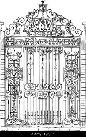 English ironwork of the XVIIth and XVIIIth centuries; an historical and analytical account of the development of exterior smithcraft (1911)