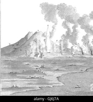 An Account of the Late Eruption of Mount Vesuvius. In a Letter from the Right Honourable Sir William Hamilton, K. B. F. R. S. to Sir Joseph Banks, Bart. P. R. S. (1795) Stock Photo