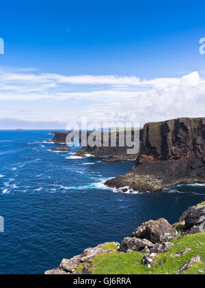 dh Coast ESHANESS SHETLAND Eshaness seacliffs Shetland coast uk cliff shetlands north mainland isles cliffs island landscape Stock Photo