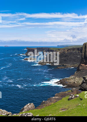 dh coast ESHANESS SHETLAND Eshaness seacliffs Shetland coast scotland esha ness Stock Photo