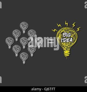 small idea make big idea concept design vector Stock Vector