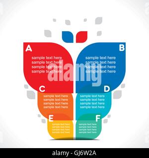 creative colorful leaf info-graphics design vector Stock Vector