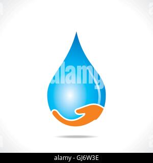 save water concept or symbol vector Stock Vector