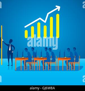 business meeting discussion on business growth or planning design concept vector Stock Vector
