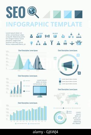 Social Media Infographic Elements. Stock Vector