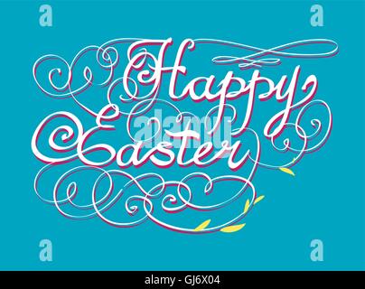 HAPPY EASTER hand lettering Stock Vector