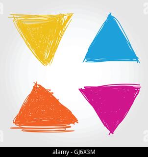 Design triangle logo vector template set Stock Vector