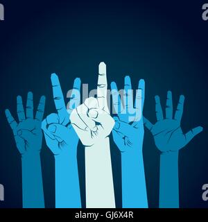 finger counting one to five background vector Stock Vector