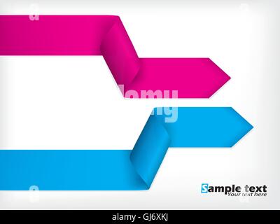 Abstract background design with colored ribbons Stock Vector