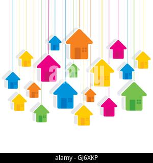 creative colorful home pattern background vector Stock Vector