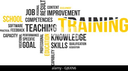 word cloud - training Stock Vector