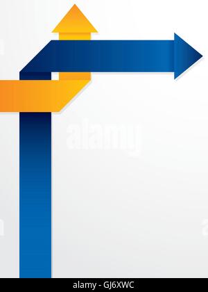 Abstract brochure design with orange and blue arrows Stock Vector