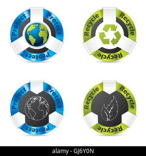Eco badge set Stock Vector