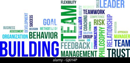 word cloud - team building Stock Vector