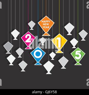 happy new year 2015 greeting background Stock Vector