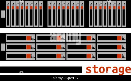 vector - computer storage Stock Vector