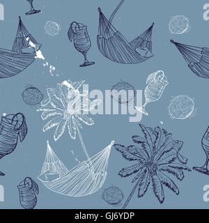 sea journey seamless pattern. Stock Vector