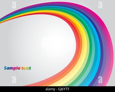 Curling rainbow Stock Vector