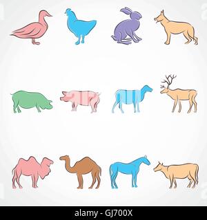 sketch different animal stock vector Stock Vector