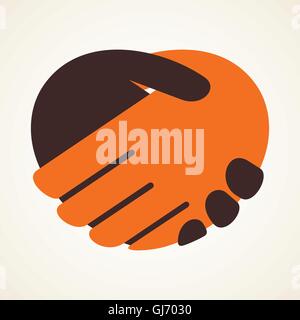 handshake icon stock vector Stock Vector