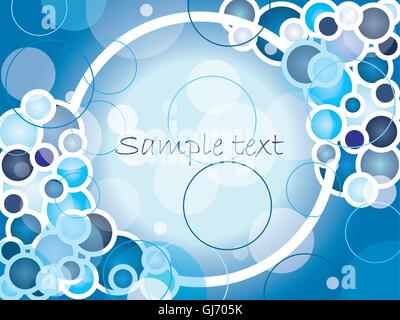 Blue bubble background Stock Vector