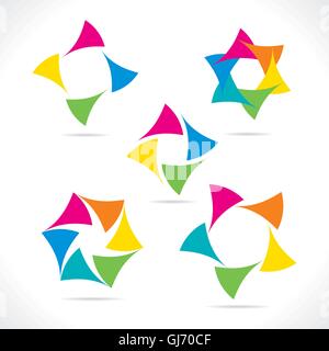 abstract colorful icon design vector Stock Vector