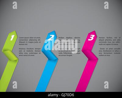 Stationary ribbon design set on dark background Stock Vector