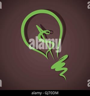 green dollar bulb vector Stock Vector