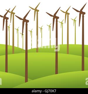 wind mill renewable energy background vector Stock Vector