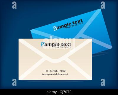 Envelope like business card designs Stock Vector